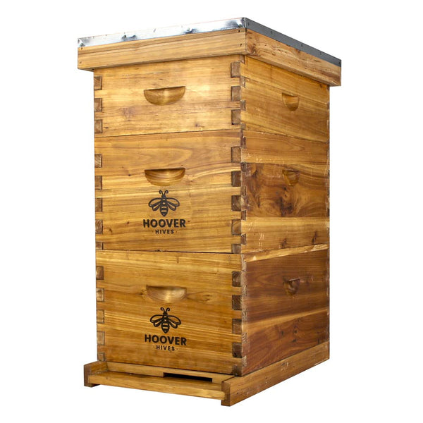 Complete 8-Frame Beeswax-Coated Langstroth Beehive Kit – Deep