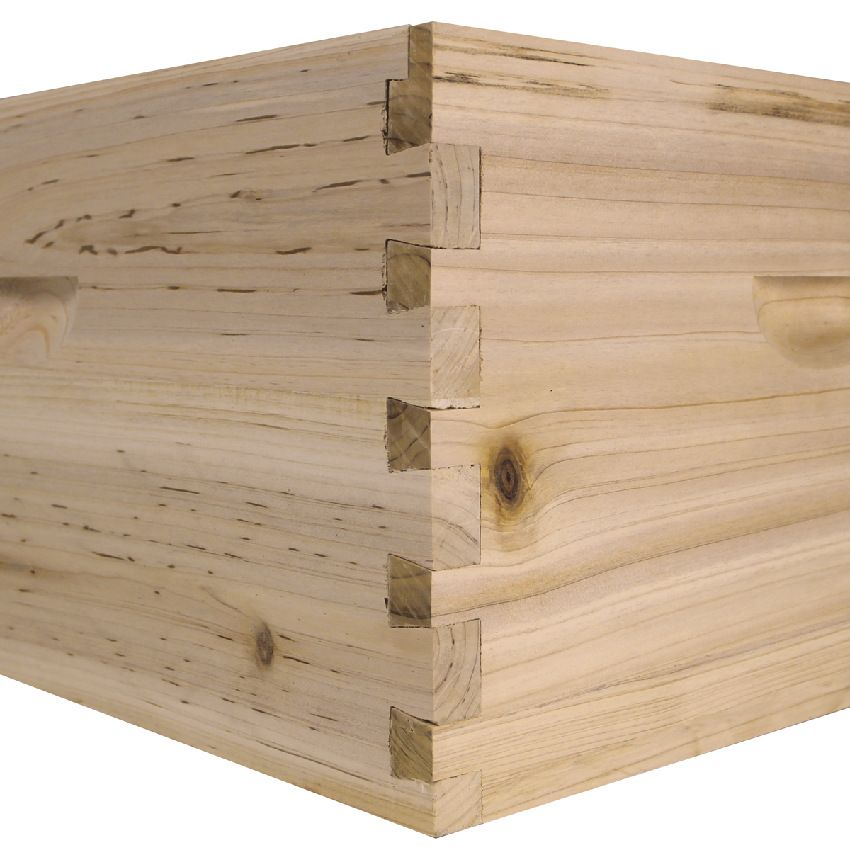 Brood Box Pattern 8 Frame Deep Brood Box w/ Dovetail Joints (Unassembled w/ Frames and F ...