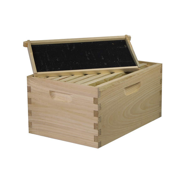 8 Frame Deep Brood Box Made in USA (Unassembled w/ Frames and Foundations)