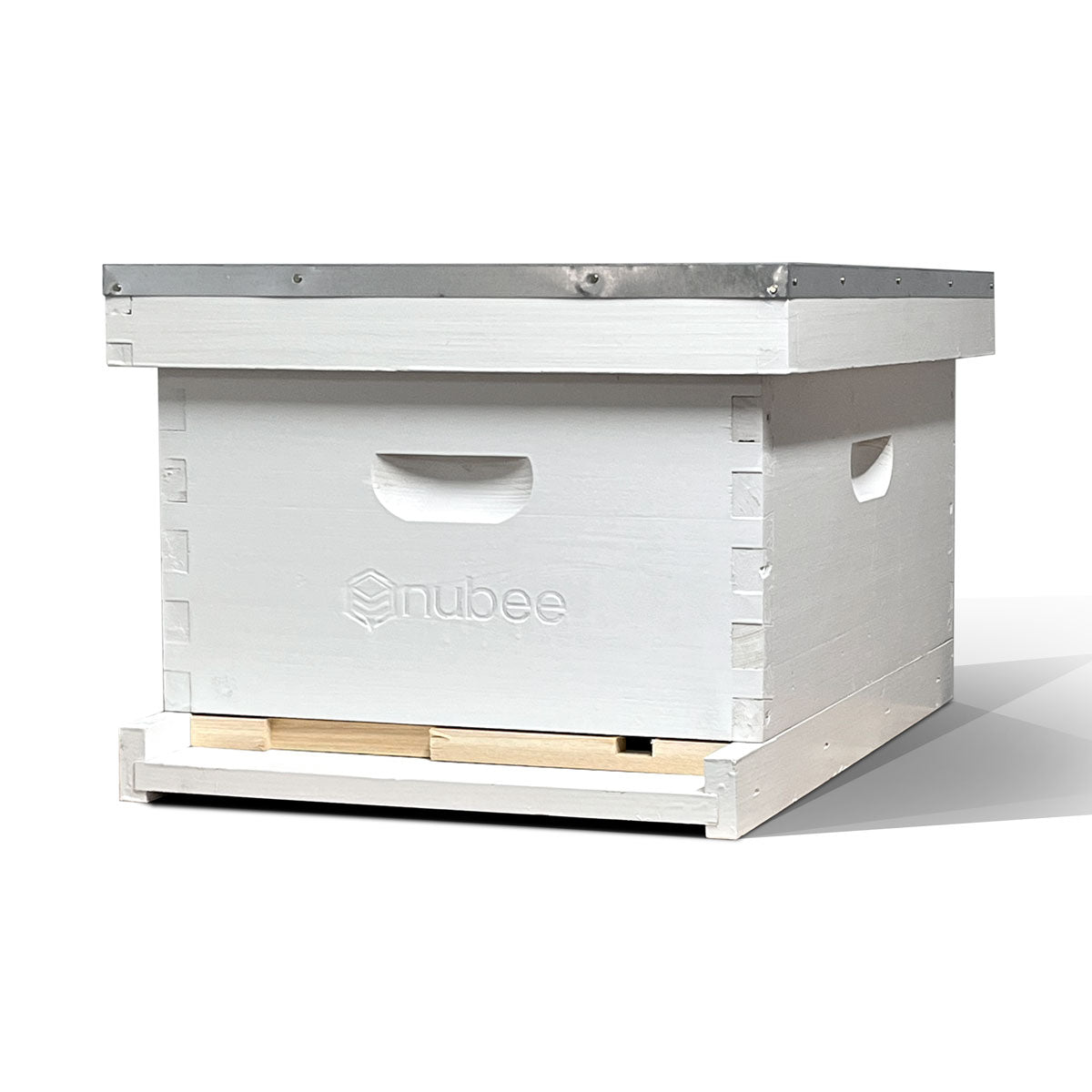 NuBee 10-Frame Complete Beehive Kit – Fully Assembled & Painted (1 Deep Box) with Frames & Wax-Coated Foundations