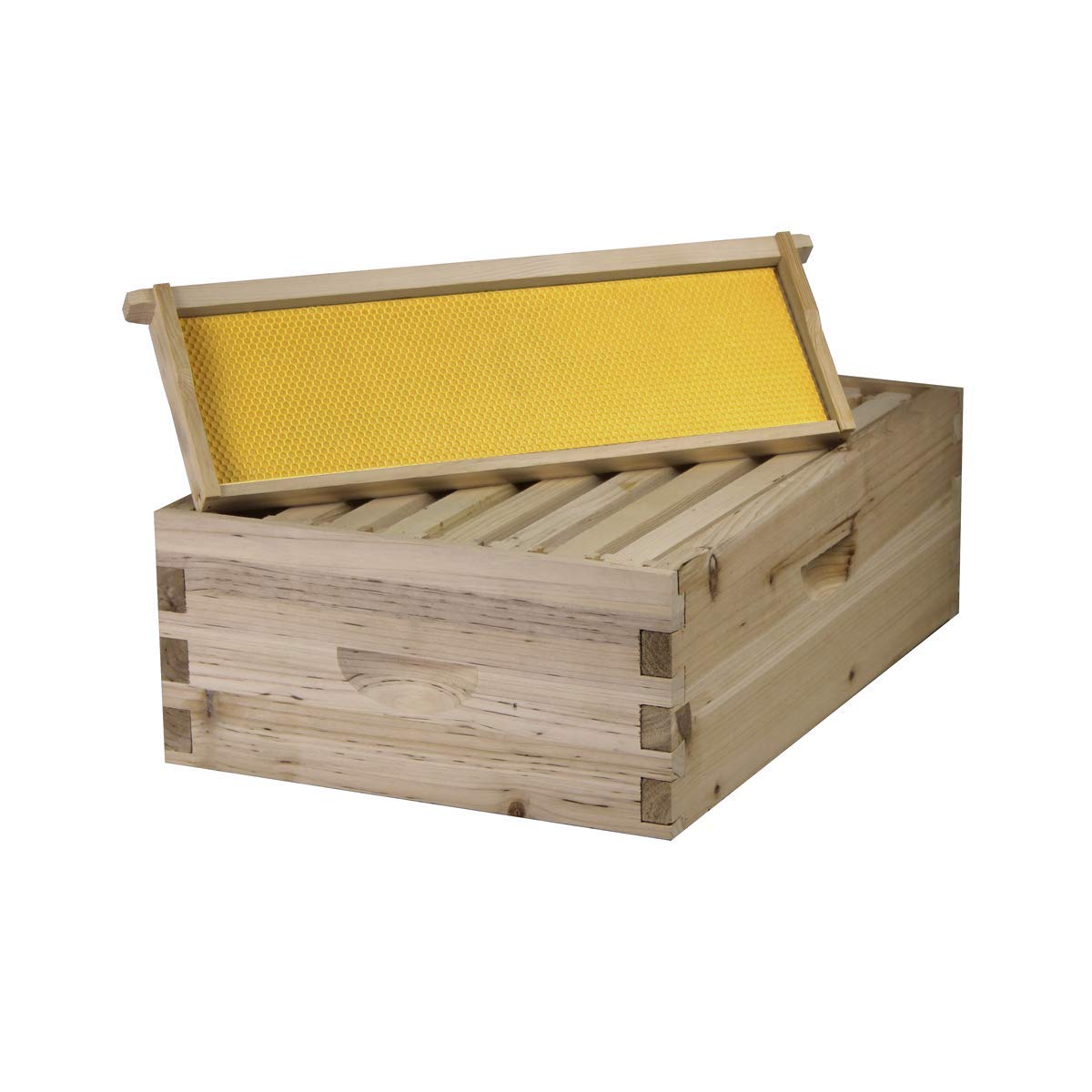 Bobtail Box Extensions 8 Frame Medium Super Box w/ Dovetail Joints (Unassembled w/ Frames and ...