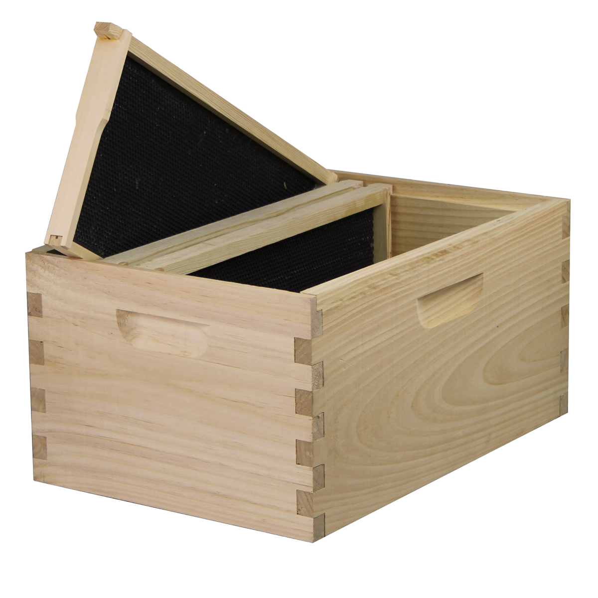 Busy Bees 'N' More Amish Made 8 Frame Deep Brood Box With 3 Frames & Foundations