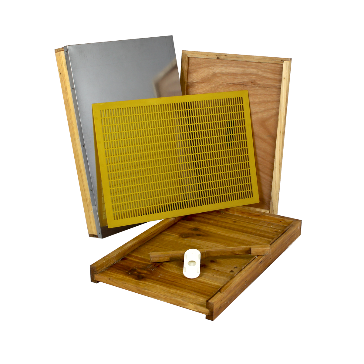 8 Frame Covers Kit With Telescoping Top Cover, Queen Excluder, Inner Cover, Bottom Board, Entrance Reducer, and Bee Escape