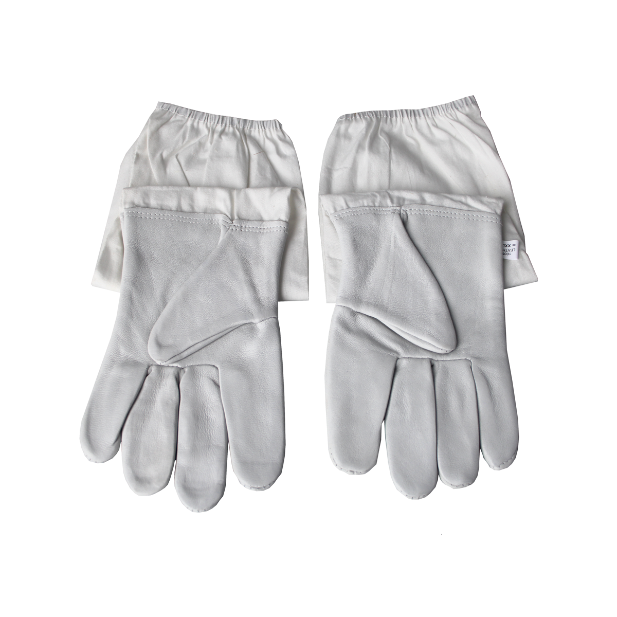 Elbow Length Thick Sheepskin Leather Gloves That Are Folded Revealing Hands