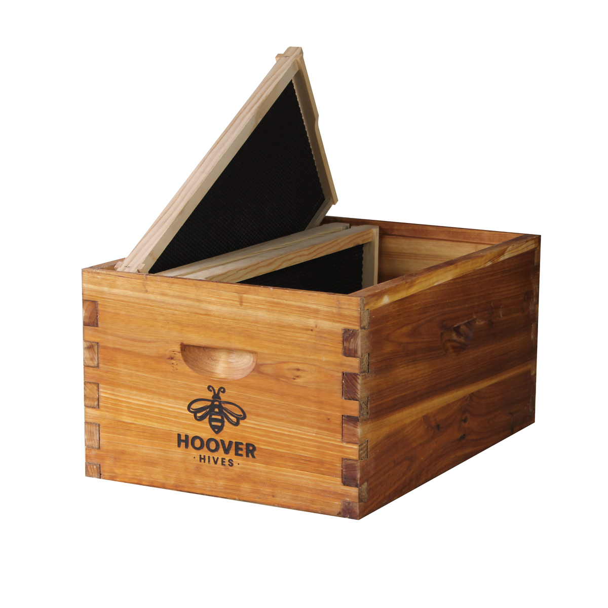 Hoover Hives Wax Coated Deep Brood Box -Size 8 Frame, But Is Nuc-Ready So It Comes With 3 Food Grade Pine Frames