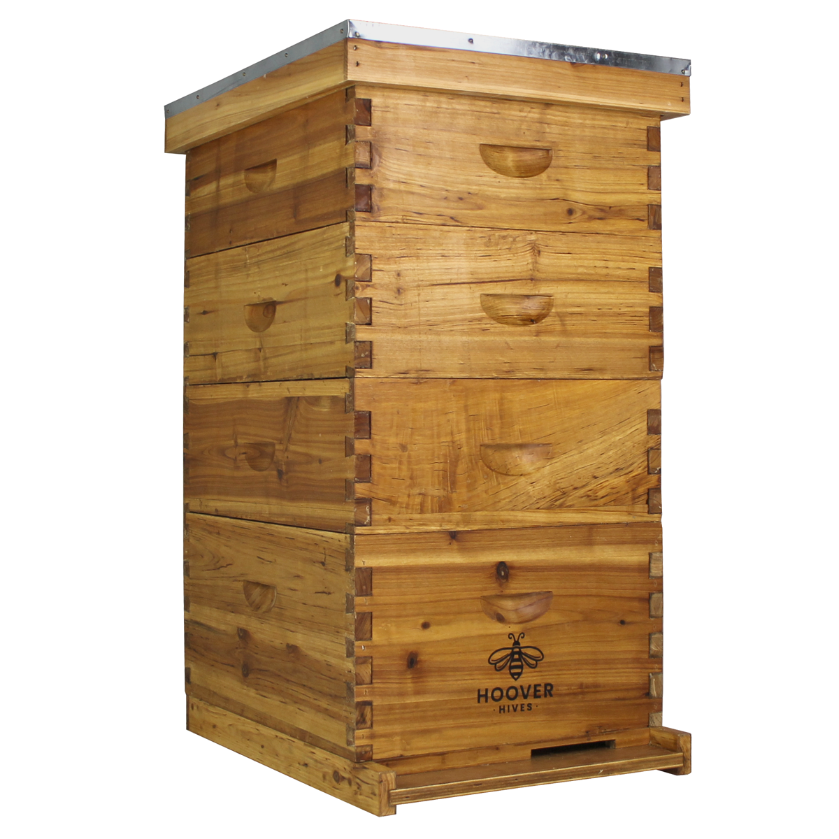 Hoover Hives Wax Coated 10 Frame Beehive With 1 Deep Bee Box & 3 Medium Bee Boxes