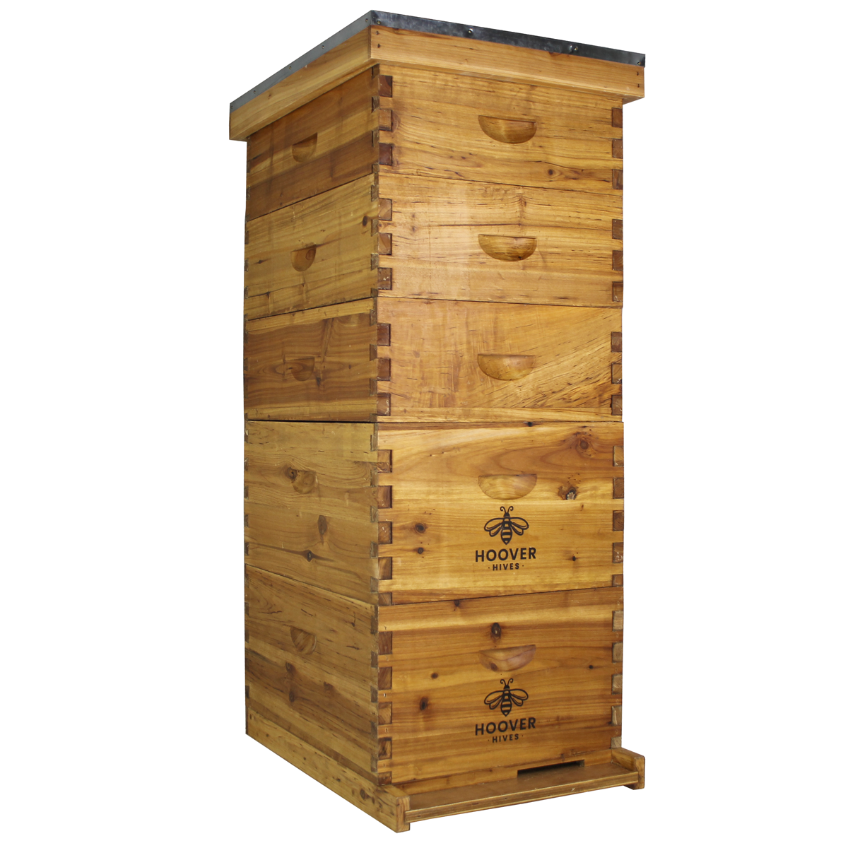 Hoover Hives Wax Coated 10 Frame Beehive With 2 Deep Bee Boxes & 3 Medium Bee Boxes