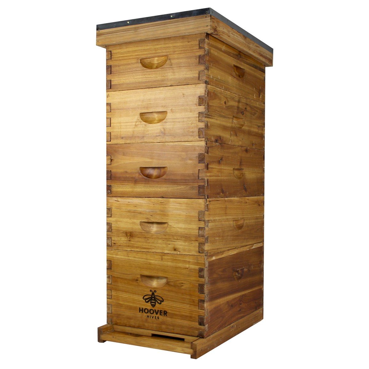 Hoover Hives Wax Coated 8 Frame Beehive With 1 Deep Bee Box & 4 Medium Bee Boxes