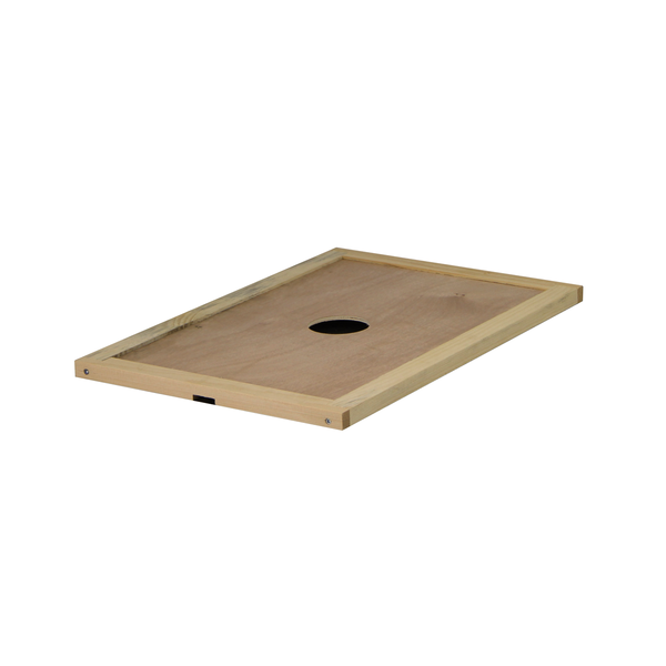 Busy Bees 'N' More Amish Made 10 Frame Inner Cover With Circle Cut Out For Mason Jar Feeder